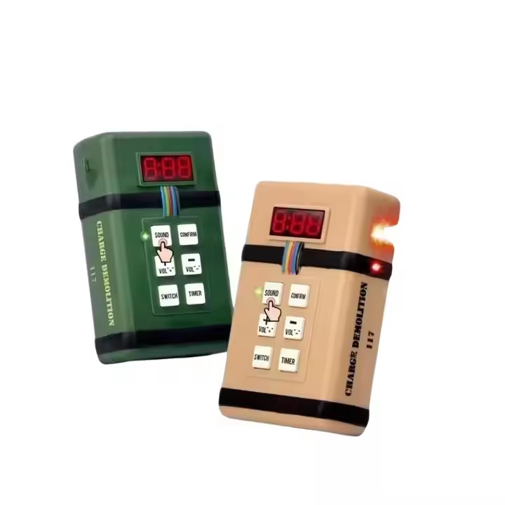 Bombe factice C4 avec compte à rebours et effet fumée2
